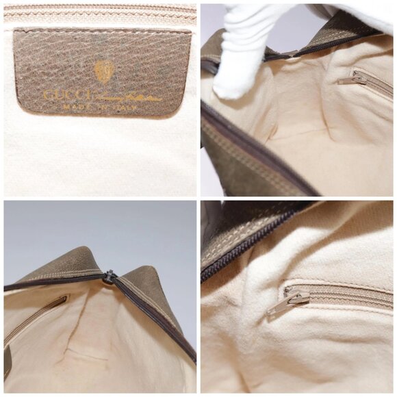 GUCCI GG Supreme Web Sherry Line Shoulder Bag PVC Beige Green Red Auth ep7185 - Picture 15 of 16